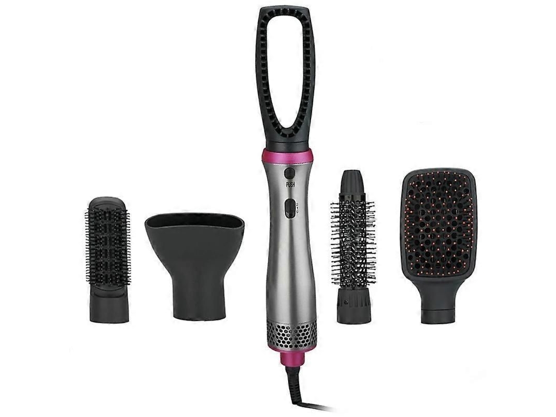 Escova Secadora de Cabelo Profissional 5 em 1 Multifuncional com Ar Quente, Escova Alisadora Elétrica e Carregamento TAISHENGDA