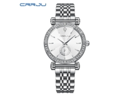 Relógio Feminino De Quartzo Com Diamantes (branco), À Prova D'água, Estilo Pulseira.
