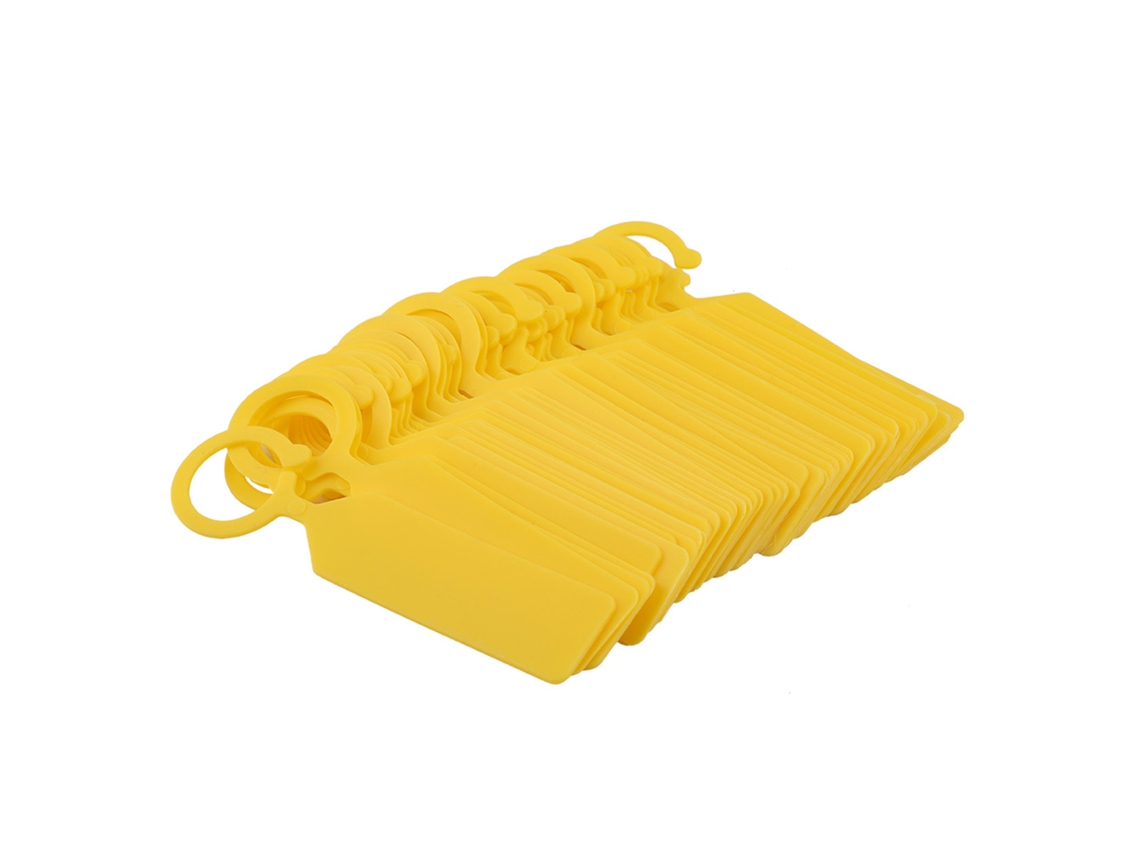 100 Etiquetas De Plástico Para Plantas Jardim Amarelo