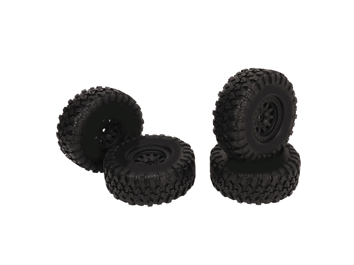 4 Pneus De Borracha 1.9 Polegadas Para Crawler Rc 1/10, Acessório Para Veículo De Controle Remoto