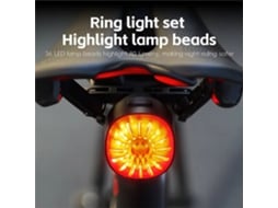 West Biking Lanterna Traseira Inteligente 80lm Sensor Frenagem Dinâmico 400mah Tipo C Ip65 Sensor Vibração Ciclismo Noturno Mtb