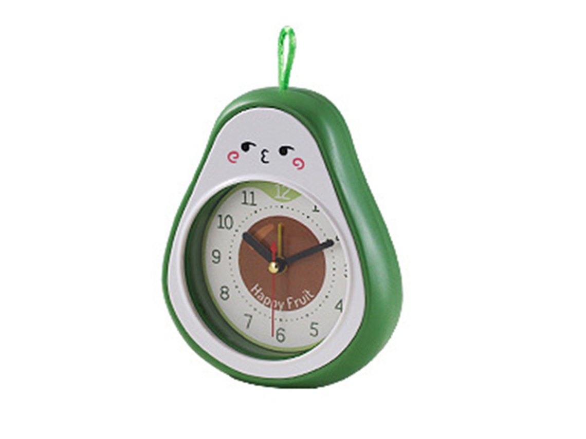 Relógio Alarme Desenho Infantil Fruta Abacate Presente