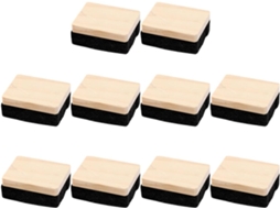 Pacote com 10 Conjunto de Alipis Apagadores Quadro Negro Feltro e Madeira, Portáteis Compactos para Escritório