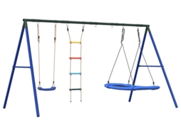 Outdoor Swing Set, Outdoor Swing Sets Vidaxl Multicolor Aço (n/a)
