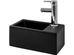 Lavatório ML DESIGN Retangular Cerâmica (Preto - 35.5 x 20.5 x 12.5 cm)