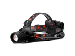 Lanterna de Cabeça BRILVIBERA, 1000 Lúmens, zoom, recarregável USB, para pesca