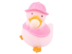 Ats pelota Antiestrés de Pato Con Burbujas Squeezy, Suave Y Elástica para Niños Y Adultos, Color Rosa