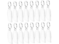 Conjunto De 100 Chaveiros Com Porta-retratos Em Formato De Chave Bipartida E Espaços Em Branco Para Personalização, Ideais Para Família E Projetos.
