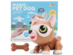 Walshlxq perro Robot Controlado por Voz com Sensor Inteligente Brinquedo Modelo Multifuncional Toque Marrom