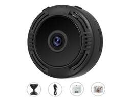 Mini Câmera Escondida Wifi, Full Hd 1080p Infravermelho Sem Fio Mini Câmera Espiã Vigilância De Segurança Infantil, Interno/externo, Preto Yizhood
