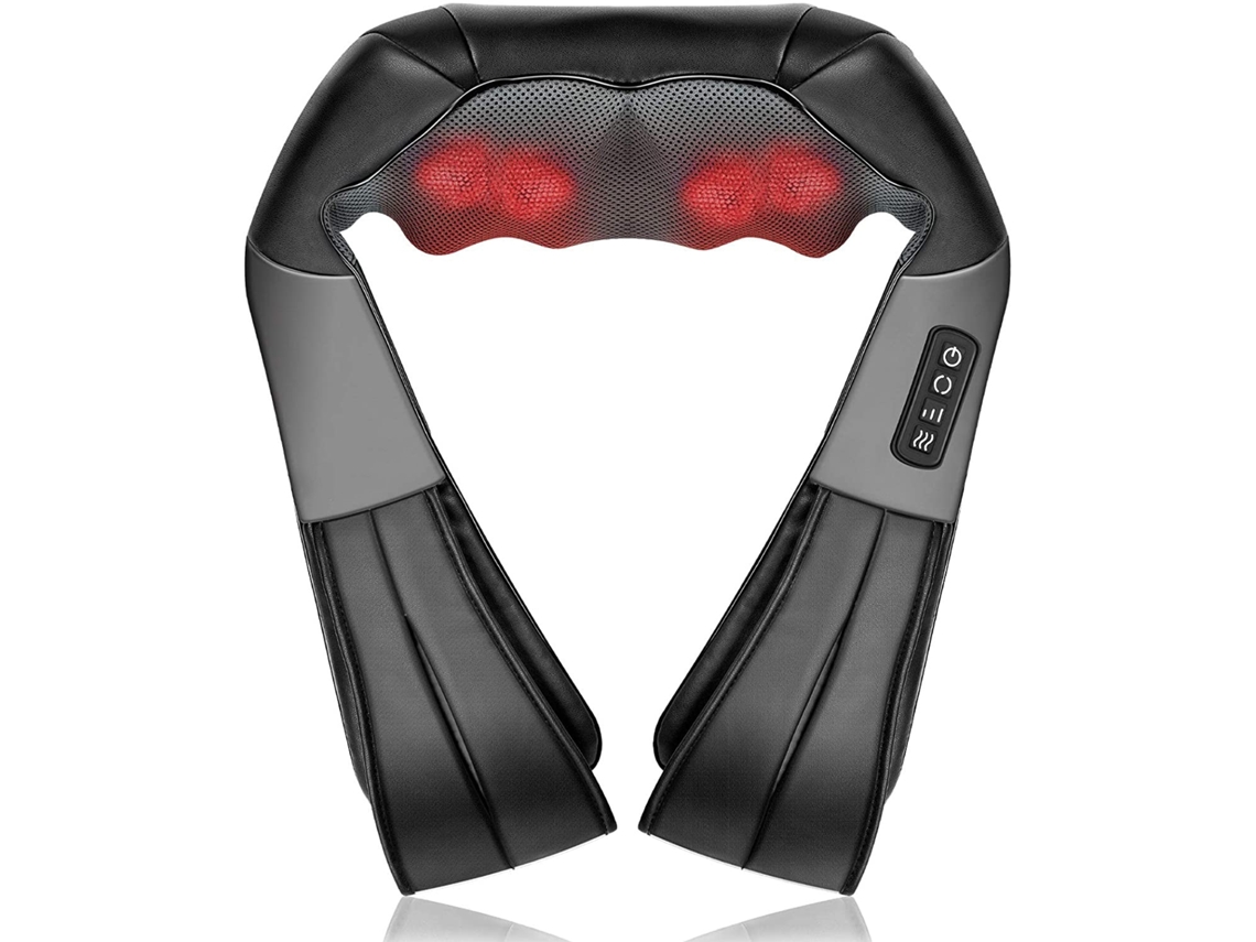 Travesseiro De Massagem De Tecido Profundo Com Calor, Estilo Shiatsu Para Alívio De Dores No Pescoço, Ombros E Costas Em Casa, Esc Aquaforge
