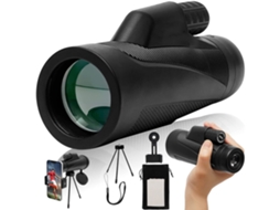 Binóculos ENKERS 12X50 de Alta Definição,Bak4 Lente Poderosa de Spotting Scope,Tripé Monocular de Estrelascópio com Suporte de Smartphone-Verde