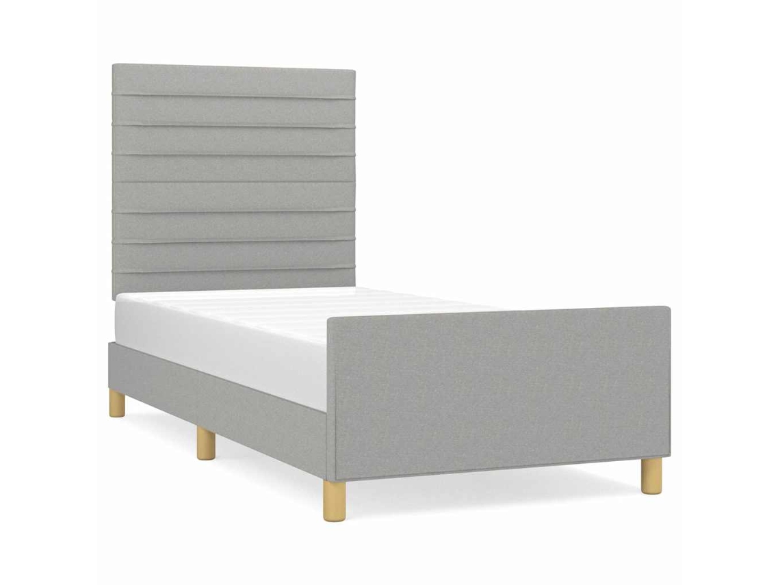 Bed Frame With Headboard, Bed Frames With Headboards Vidaxl Cinzeto Tecido (80 X 200 Cm)