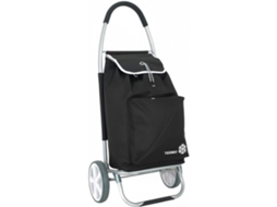 Carro De La Compra Plegable Con Bolsa Térmica, Alumino Ligero 60l Litros Para Subir Escaleras, Impermeable Isotérmica. (negro)