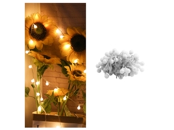 Varal De Luzes De 1,5 M, 10 Pequenos Globos À Prova D'água (ip65), Iluminação Decorativa A Pilha Para Ambientes Internos E Externos (branco Quente)