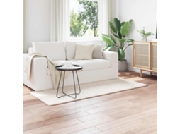 Vidaxl Tapetes De Área Retangular Sirolo Creme 200 X 80 Cm Poliéster