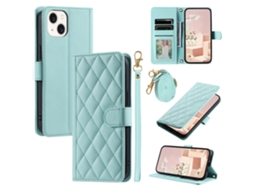 Capa Pega Para Iphone 15 Plus Pele Sintética Verde