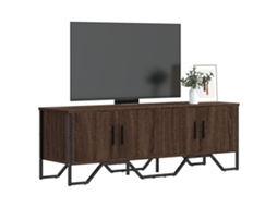 Vidaxl Móvel De Tv 122x34x41 Cm Derivados De Madeira Carvalho Castanho