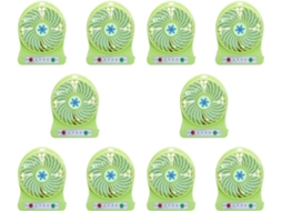 10 Mini Ventiladores Portáteis Recarregáveis para Mesa SFUSHOS