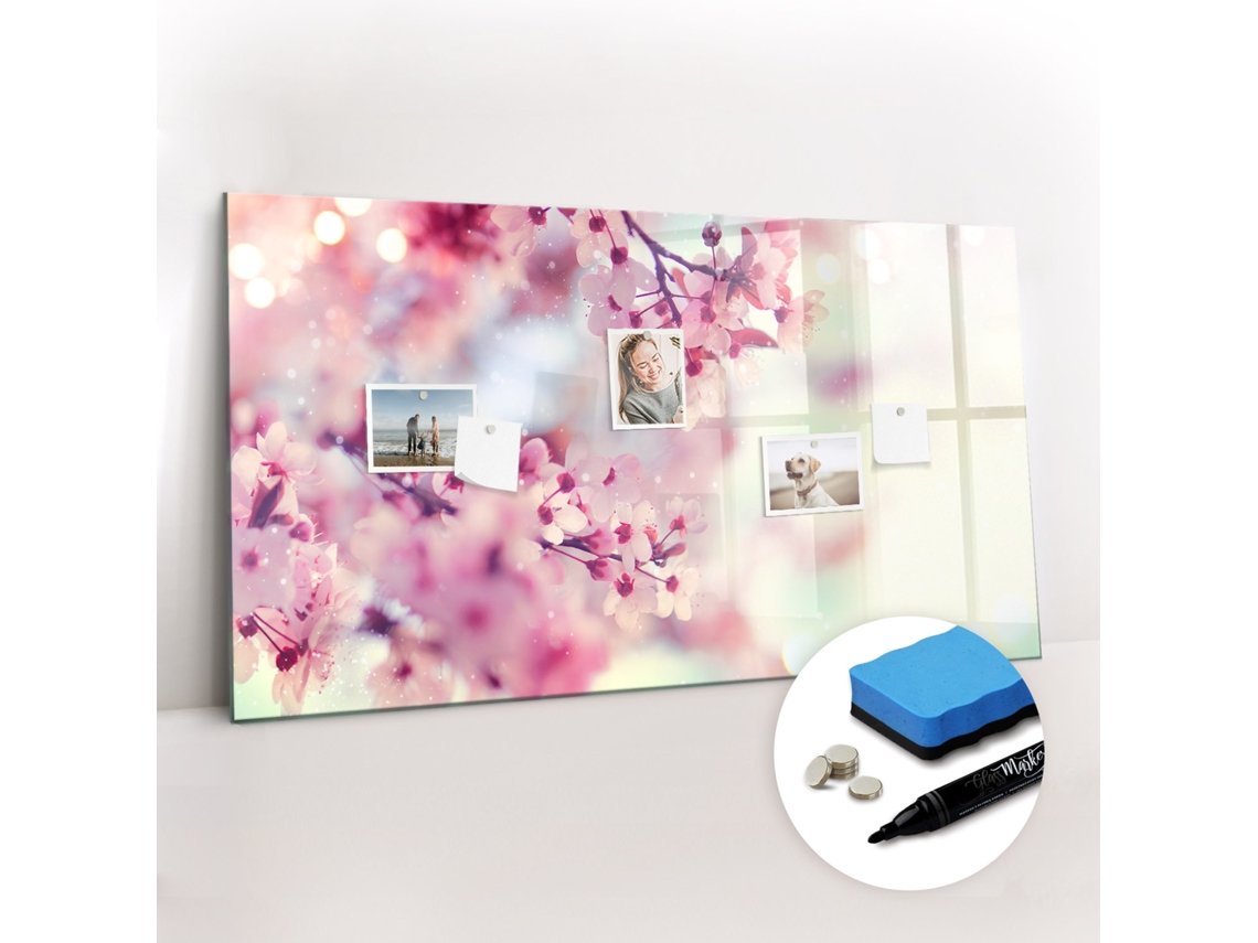 Quadro Magnético Decorativo Flores Da Primavera Para O Corredor Espelharte (120x60 Cm)