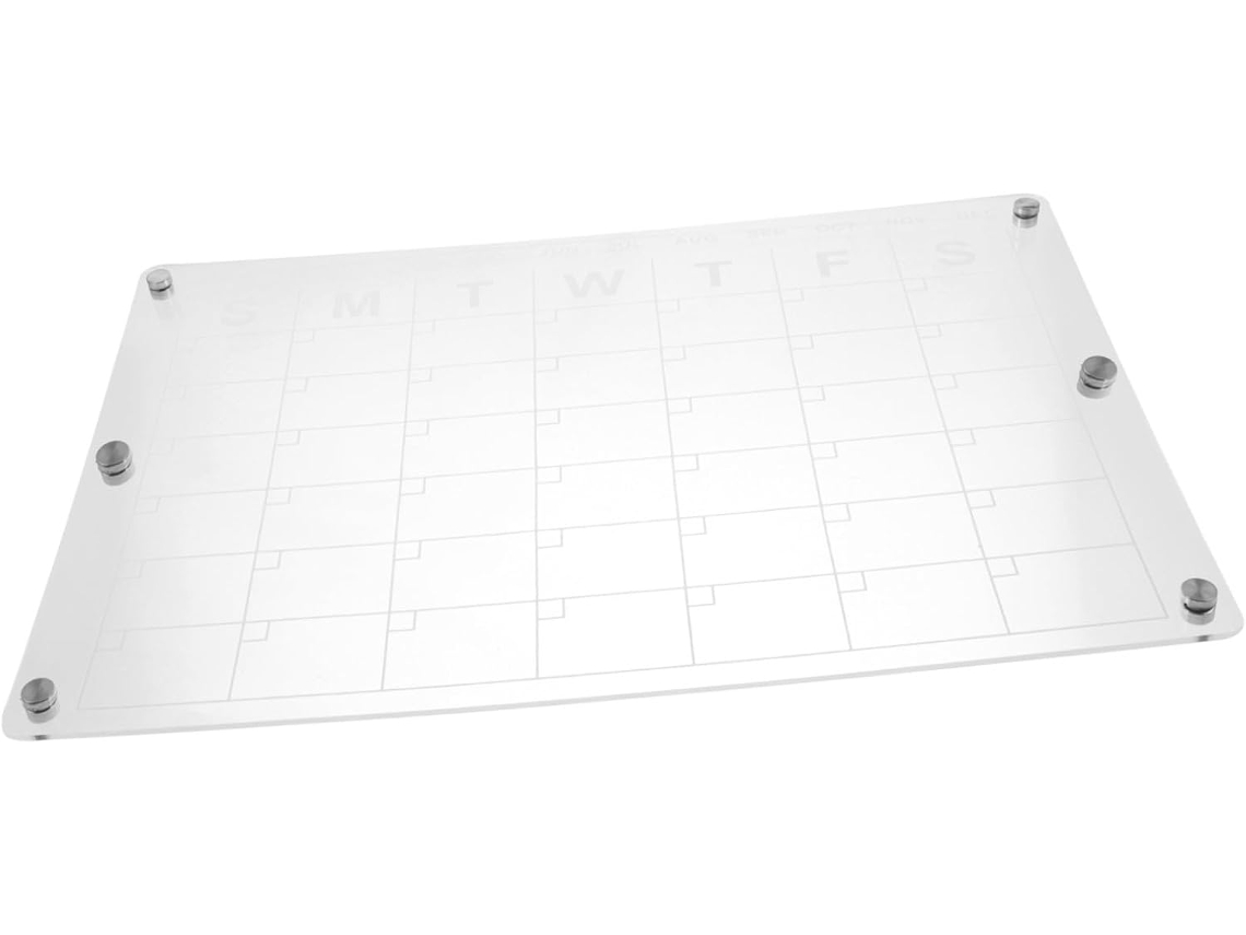 Quadro de Planejamento Magnético para Geladeira, Transparente, Apagável a Seco, Organizador Calendário Mensal