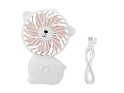 Ventilador Mini Usb com Luz Noturna Branco