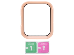 Protetor de Tela de Vidro Temperado para Realme Watch 2 Pro com Capa de Proteção Rosa