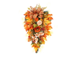 Moldura Decorativa de Outono com Luz, Flores de Peónia e Girassol LAXISCREED
