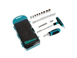 Kit Chave de Ratoeira Parafusadeira com Bits e Sockets em Forma de T 29pcs | S/MARCA