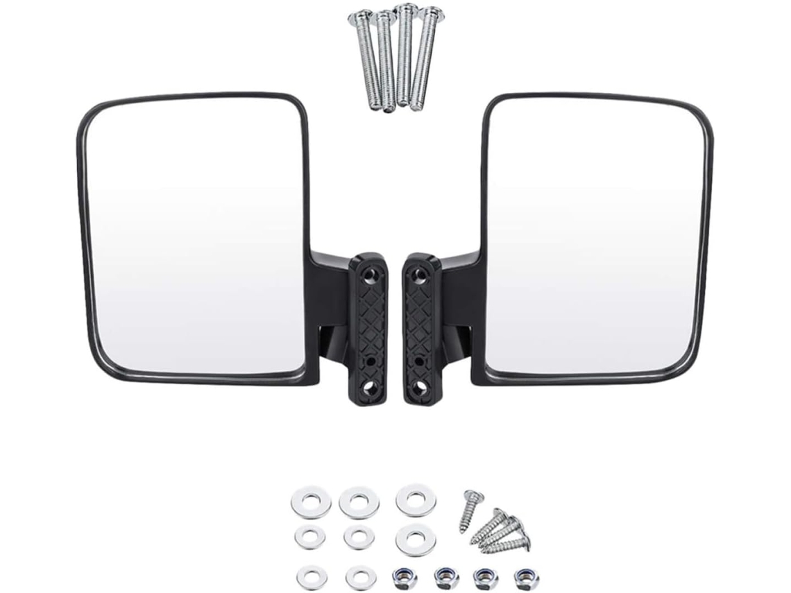 Kit Com 1 Espelho De Golfe Profissional Durável Na Cor Preta, Em Pp, Com Ângulo Amplo.