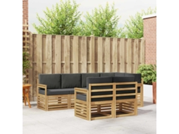 Vidaxl Conjunto De Sofás Para Exterior 7 Unid. Branco E Antracite