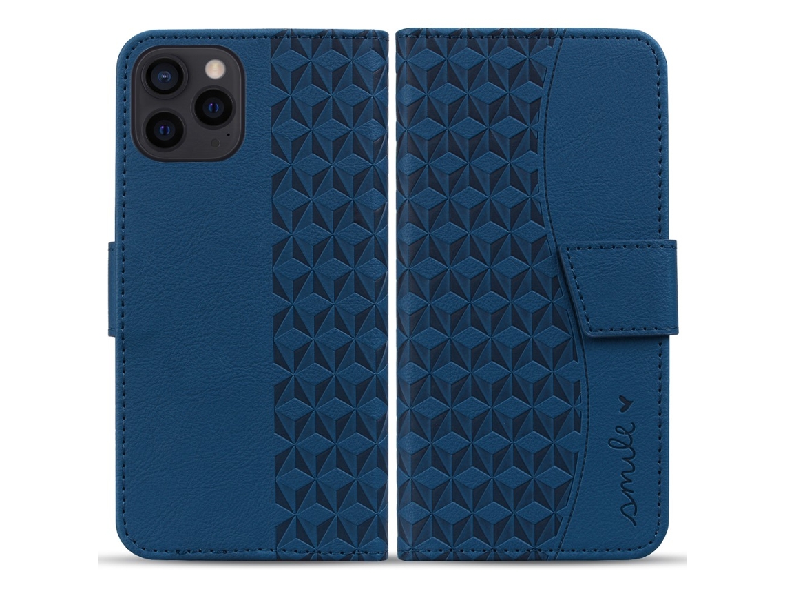 Capa Em Couro Pu Para Apple Iphone 16 Pro Max Safira
