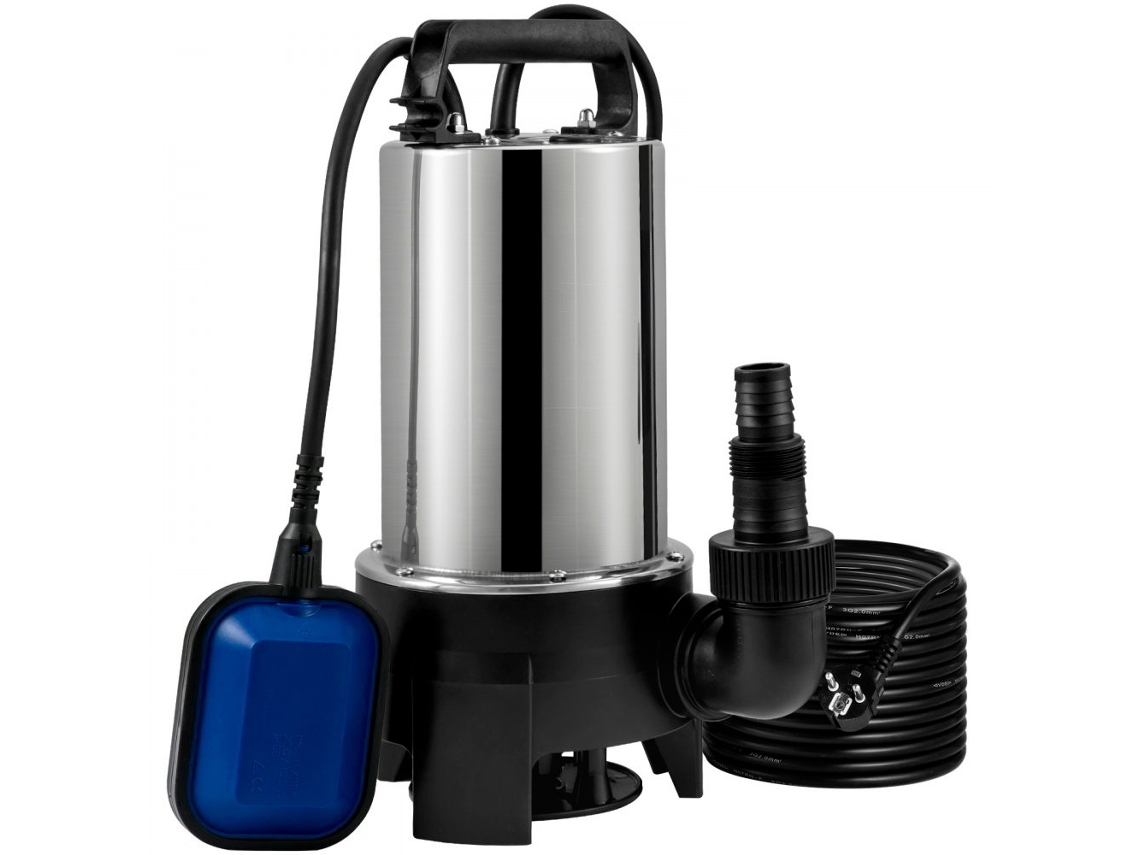 Bomba Submersível 1100 W Para Águas Sujas Com Flutuador Automático E Cabo 10 M