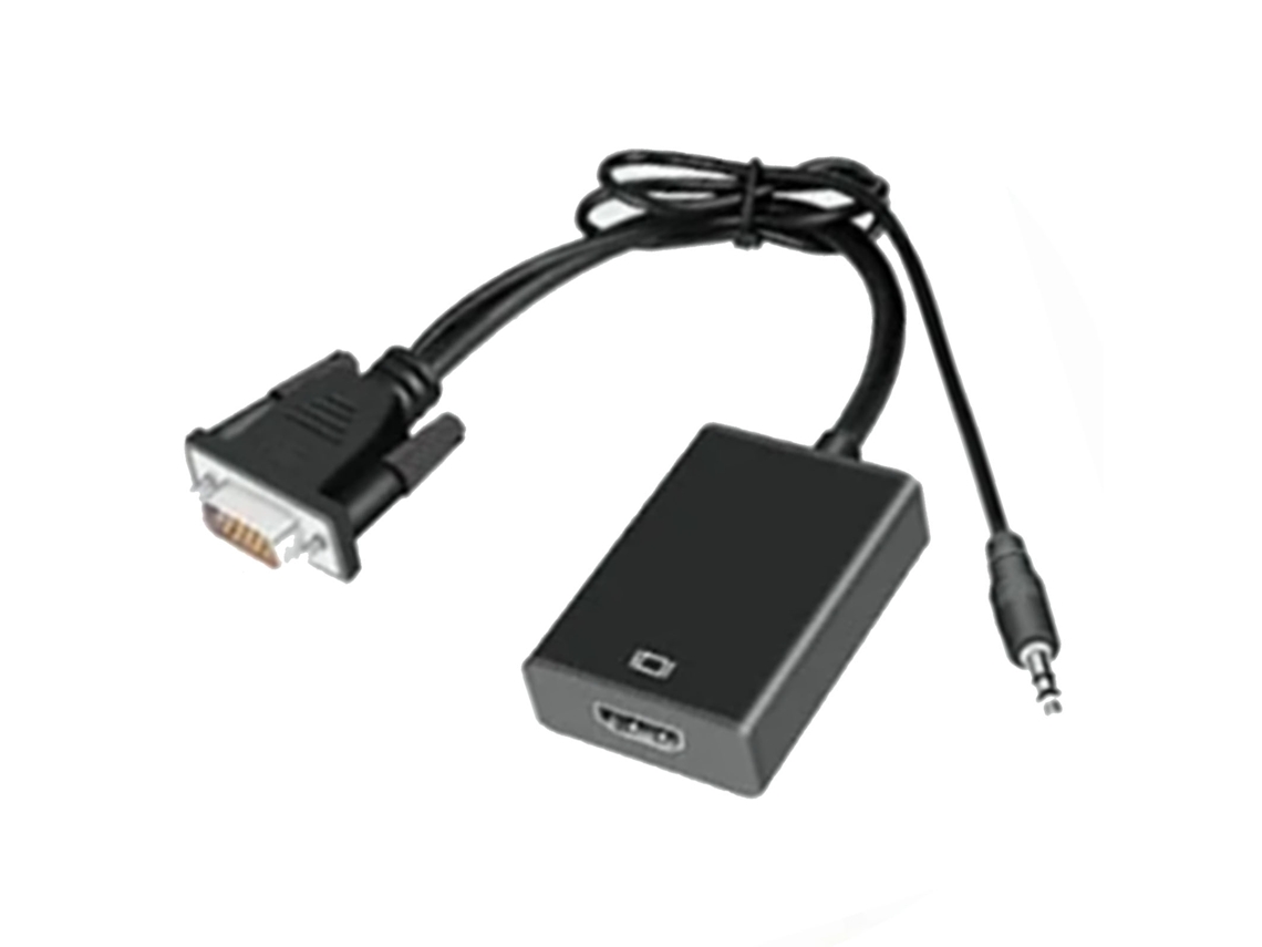 Laxiscreed Conversor Vga Para Hdmi Com Alimentação Usb, Áudio Digital E Analógico