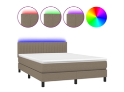 Box Spring Bed, Box Spring Beds Vidaxl Cinzento-acastanhado Tecido (140 X 200 Cm)