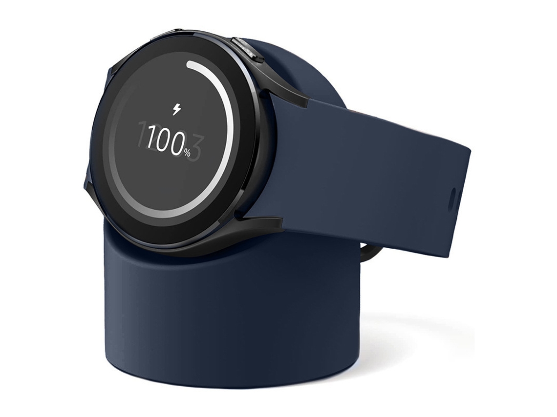 Suporte Carregamento Hexinyigjly Para Galaxy Watch 8/7/6/5,silicone, Gestão Cabos, Carregador Não Incluído Azul Escuro