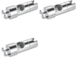 Suporte Para Chuveiro De Mão Triplo Com 2-ganchos, Suporte Ajustável Para Chuveiro, Suporte Giratório 360° Para Chuveiro