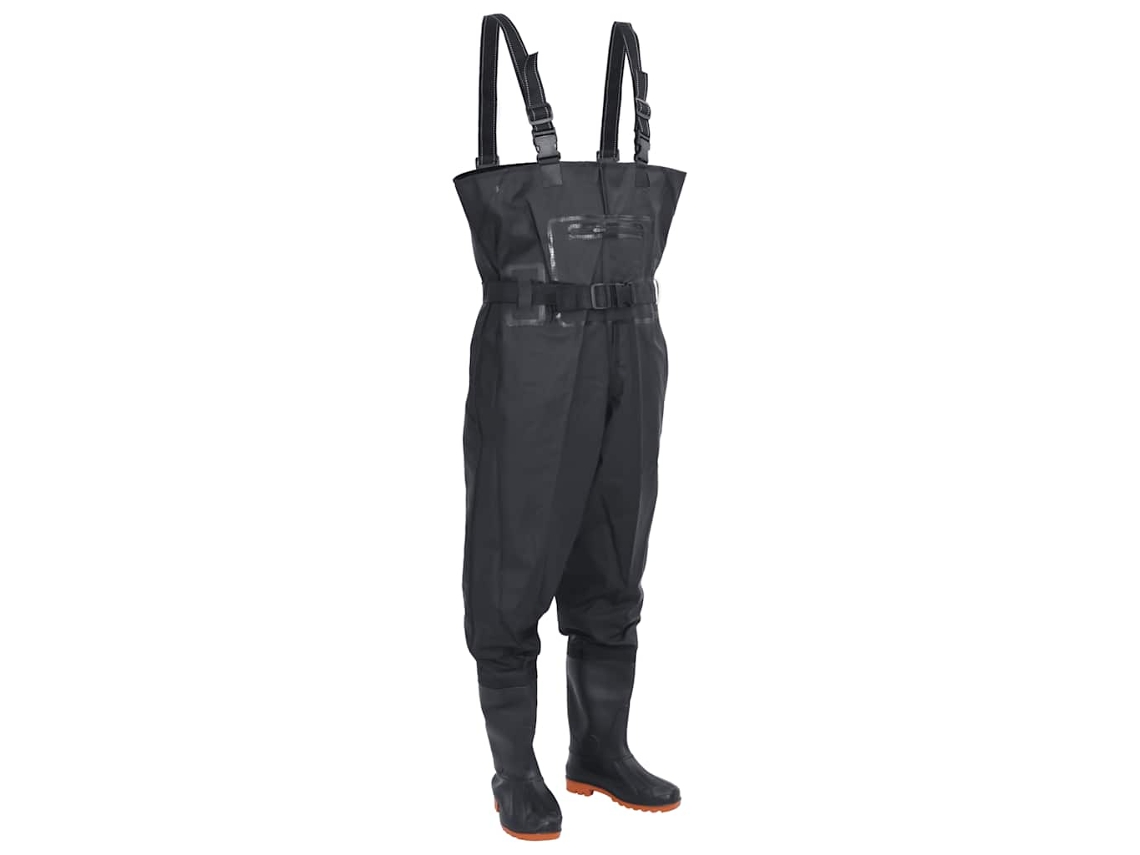 Vidaxl Jardineiras Com Botas E Cinto Tamanho 40 Preto