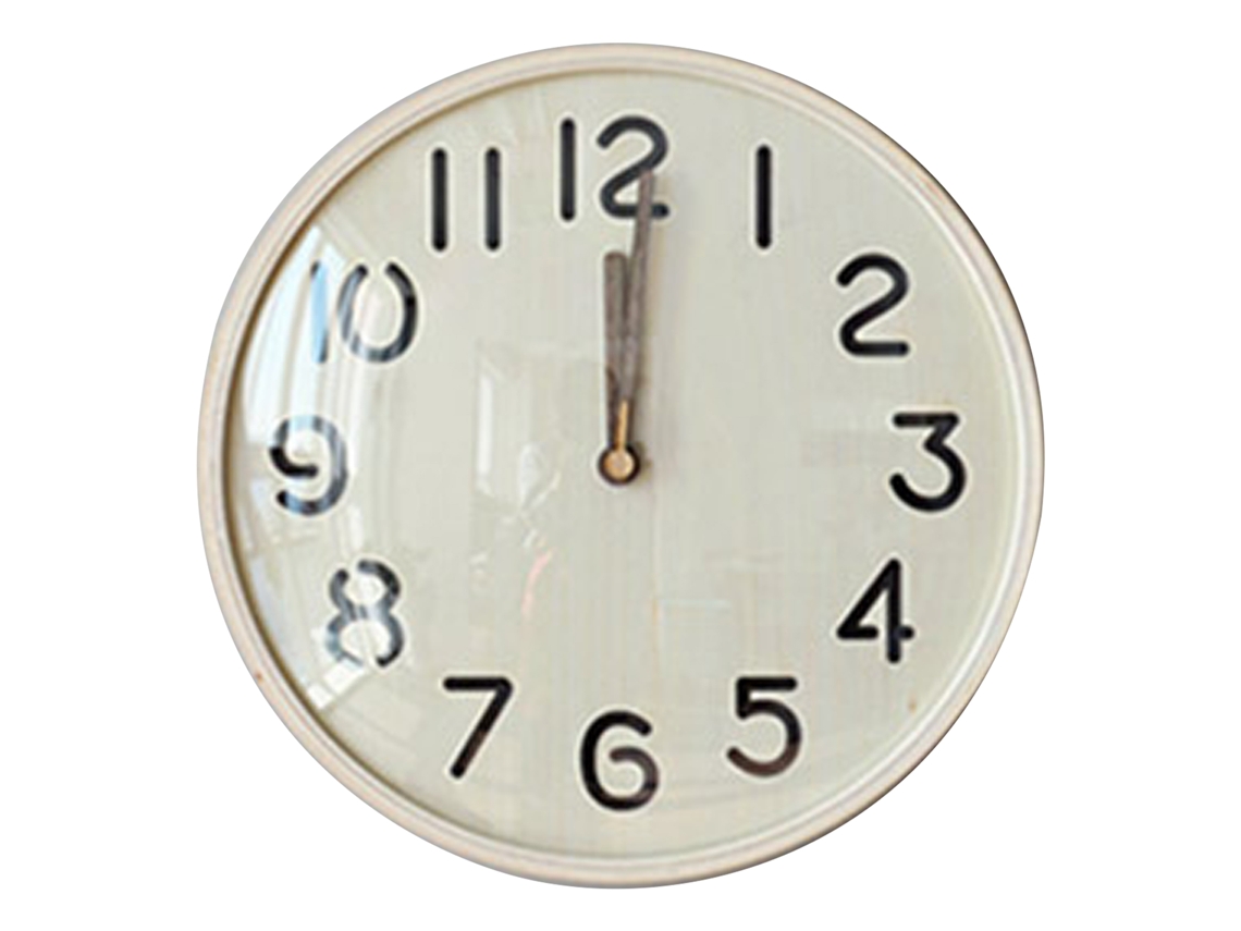 2026 Store reloj de Parede de Madeira 12 Polegadas Silencioso Sem Tic Tac Operado por Bateria Redondo para Cozinha Sala Classe Números Ocos Burlywood