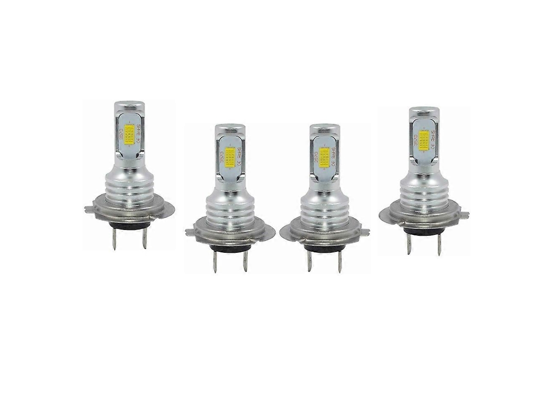 Kit Lâmpada De Farol Led Mini H7 4pcs 240w 52000lm 6000k Branco Super