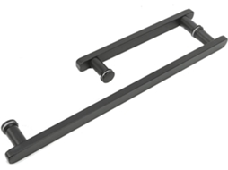Puxador De Porta Vidro Para Box Chuveiro, Preto, Com Sistema De Pressão E Puxar, Ideal Para Substituição Em Portas De