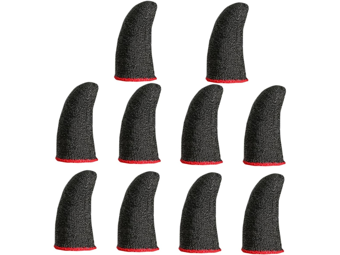 Sewroro Conjunto De 10-dedeiras Respiráveis, Protetores De Dedos Duráveis, Acessórios Para Jogos, Dedeiras Práticas Para