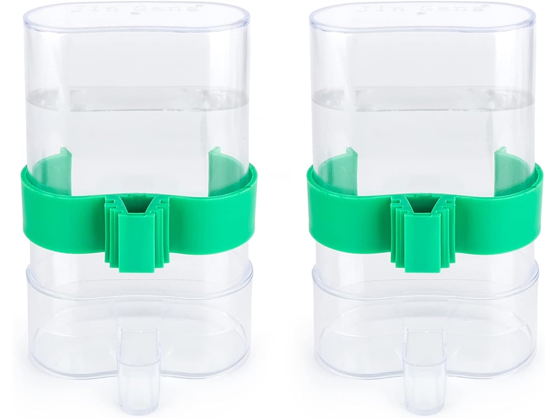 2 comedouros automáticos transparentes para gaiolas AQUAFORGE