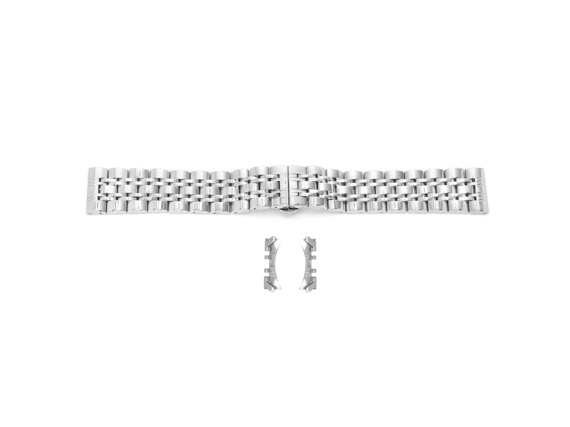 Pulseira Relógio Aço Inoxidável Fivela Borboleta Ajustável 23mm