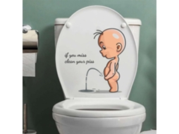 Adesivos de Banheiro de Vilão Animado, Calcomanias Divertidas para Limpar Urina, Vinil Impermeável Decorativo Removível para Vasco Wc
