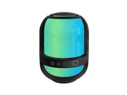Alto Falante Portátil Emparelhamento Tws Microfone Embutido Com Luzes Rgb De 8 Modos Para Casa Ao Ar Livre Preto Yizhood