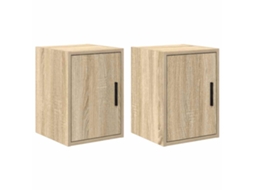 Conjunto de 2 Armários de Parede para Garagem Derivados de Madeira MAISON EXCLUSIVE