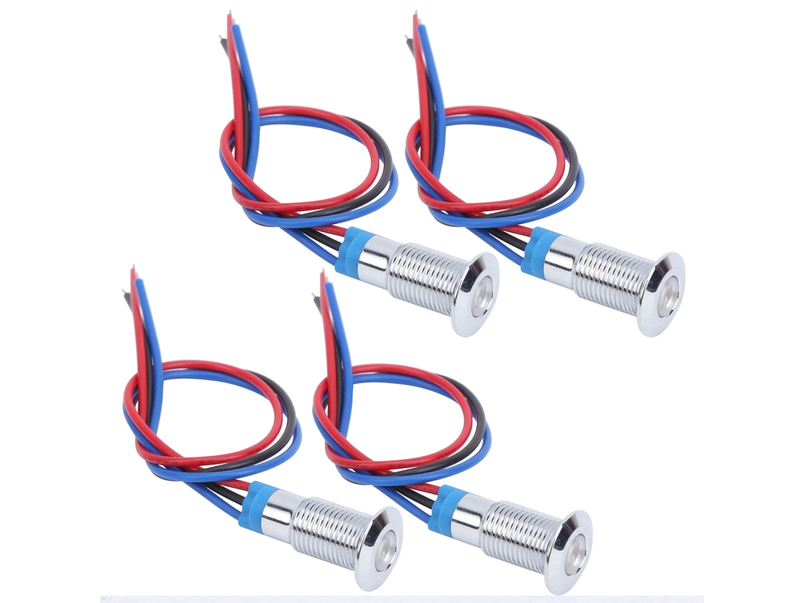 Luz Indicadora Led Metal Cátodo Comum 12 24v