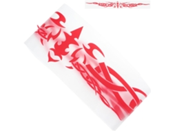 Adesivo vermelho para para-brisa com design exclusivo e Vazado.