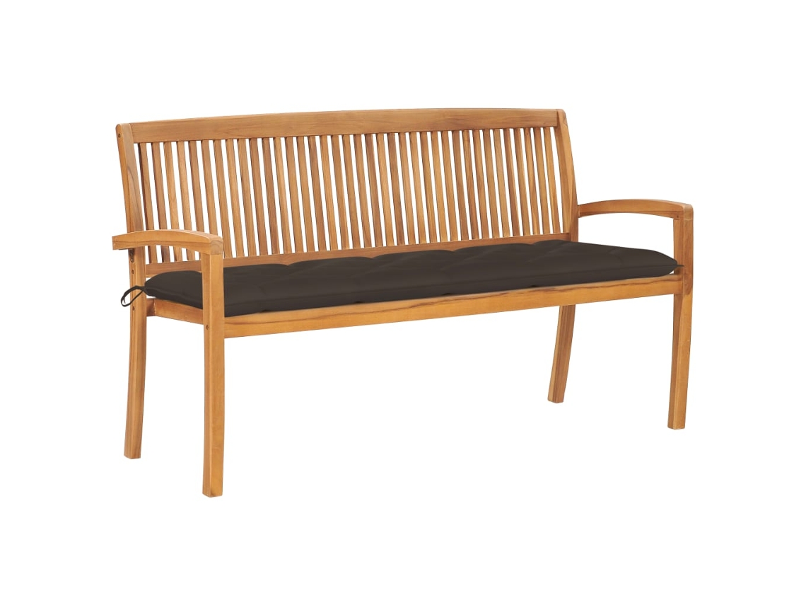 Banco de exterior VIDAXL Brown Teca (159x57.5x90 cm)
